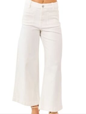 Mica Los Angeles White Wide Leg Jeans NWT Size 26